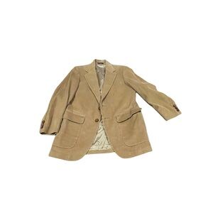 VTG Anderson-Little Tan Corduroy Blazer with Leather Buttons - vintage cord